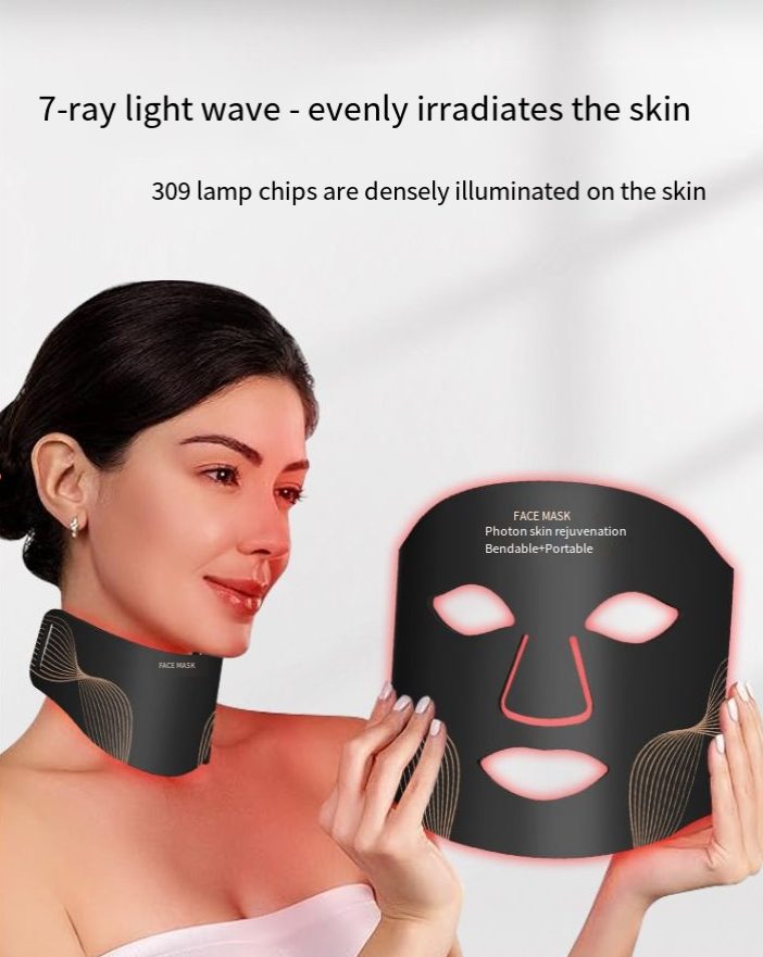 Elarion LED Silicone Photon Face Mask — Full-Face Light Therapy Treatment