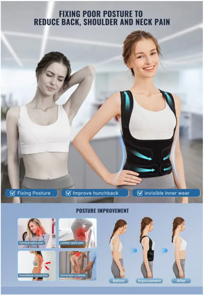 Elarion Posture Corrector Back Support Belt — Spinal Alignment & Relief
