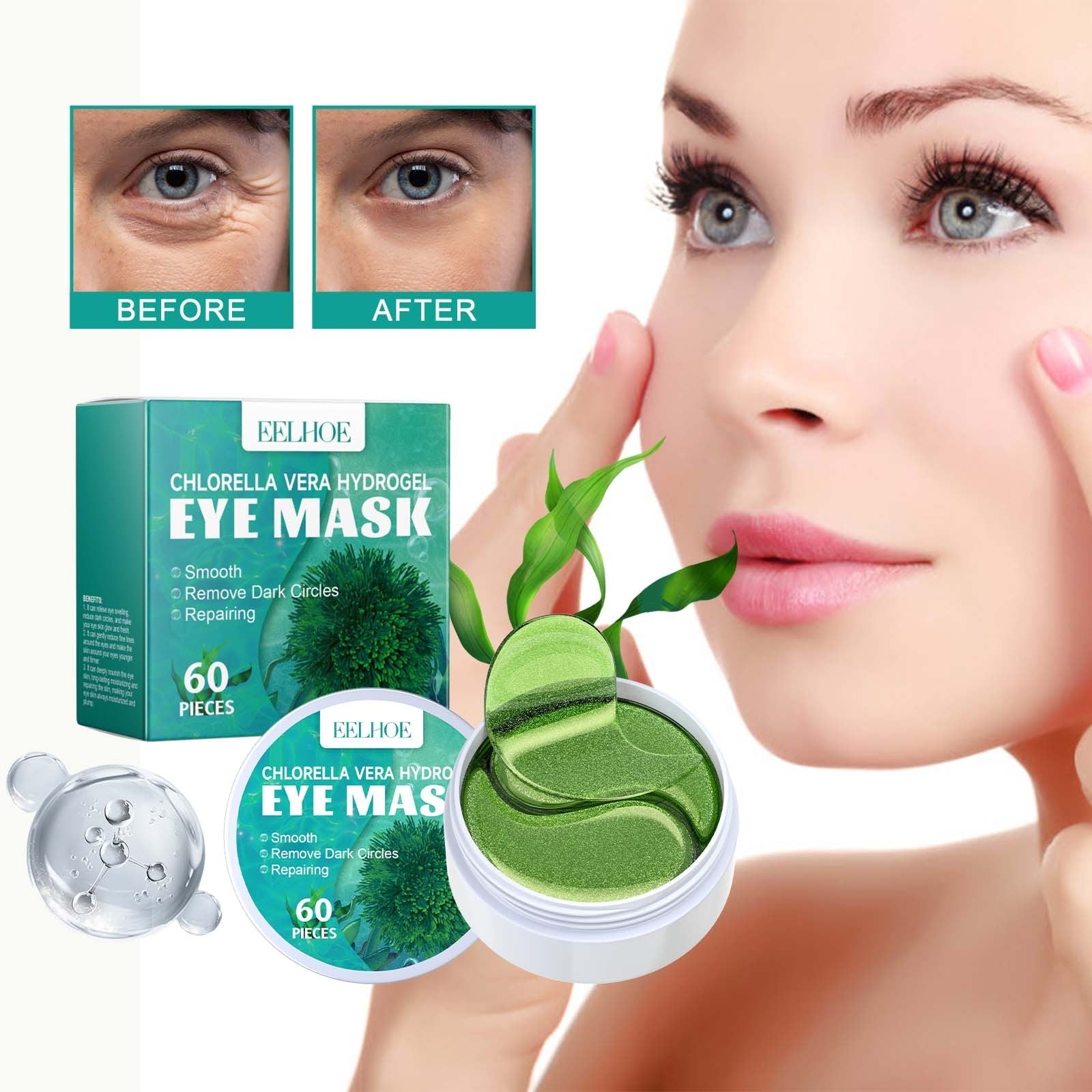 Elarion DermReveil Collagen Under-Eye Patches — Dark Circles, Puffiness & Fine Lines