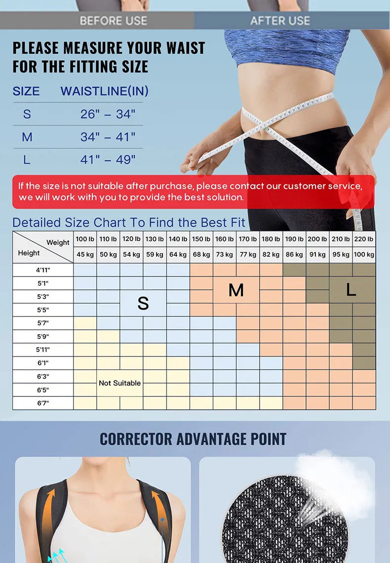 Elarion Posture Corrector Back Support Belt — Spinal Alignment & Relief