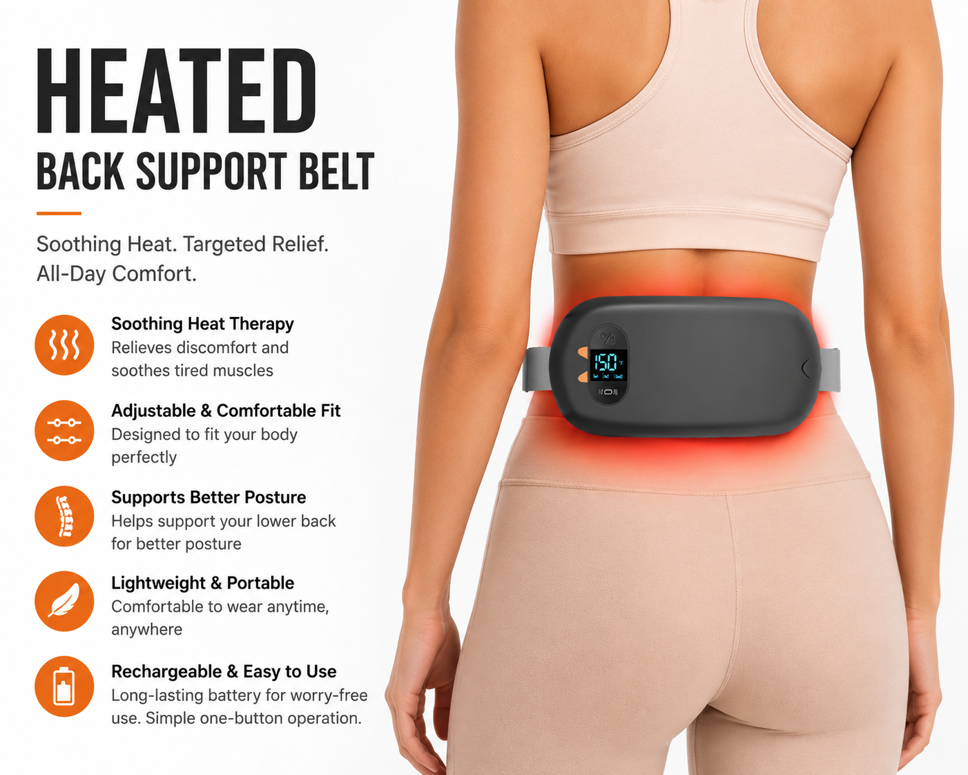 Elarion Cordless Menstrual Relief Heating Belt — Targeted Cramp Therapy