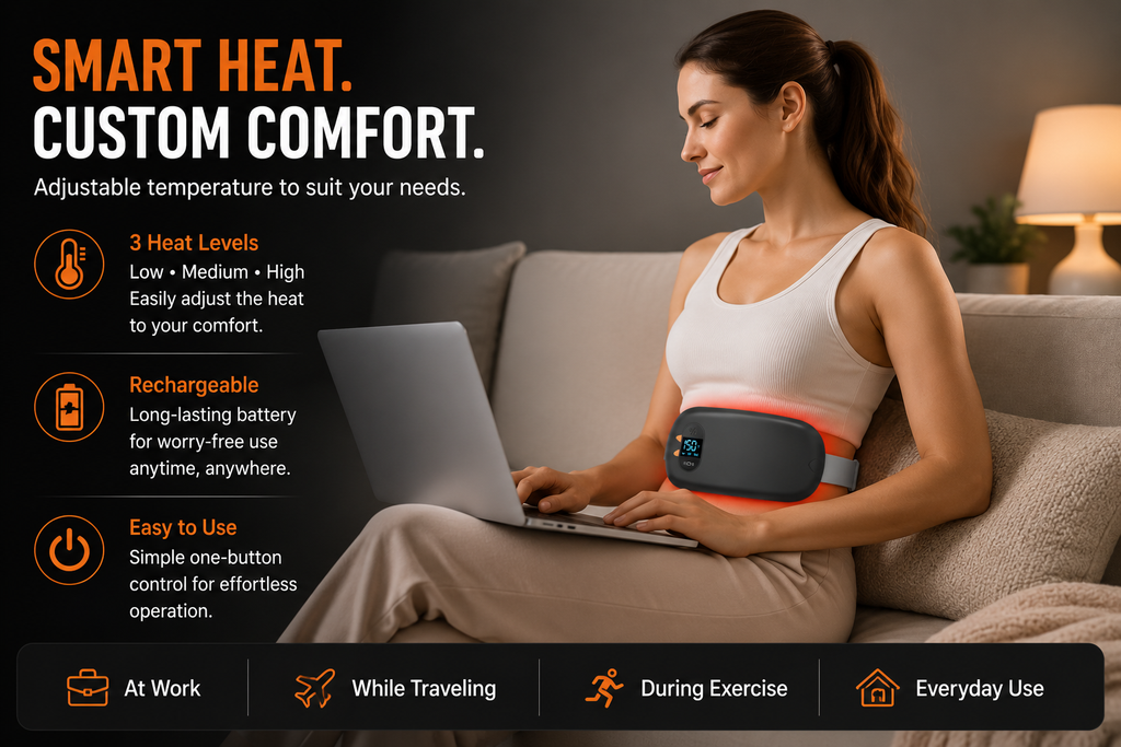 Elarion Cordless Menstrual Relief Heating Belt — Targeted Cramp Therapy