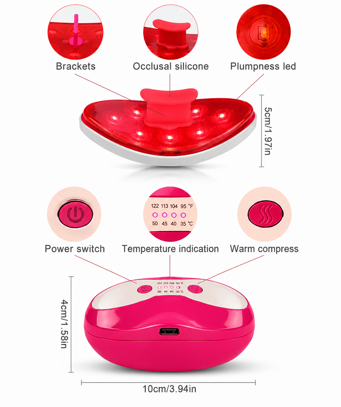 Elarion Lip Beauty Device — LED Heating Plumping & Care Treatment