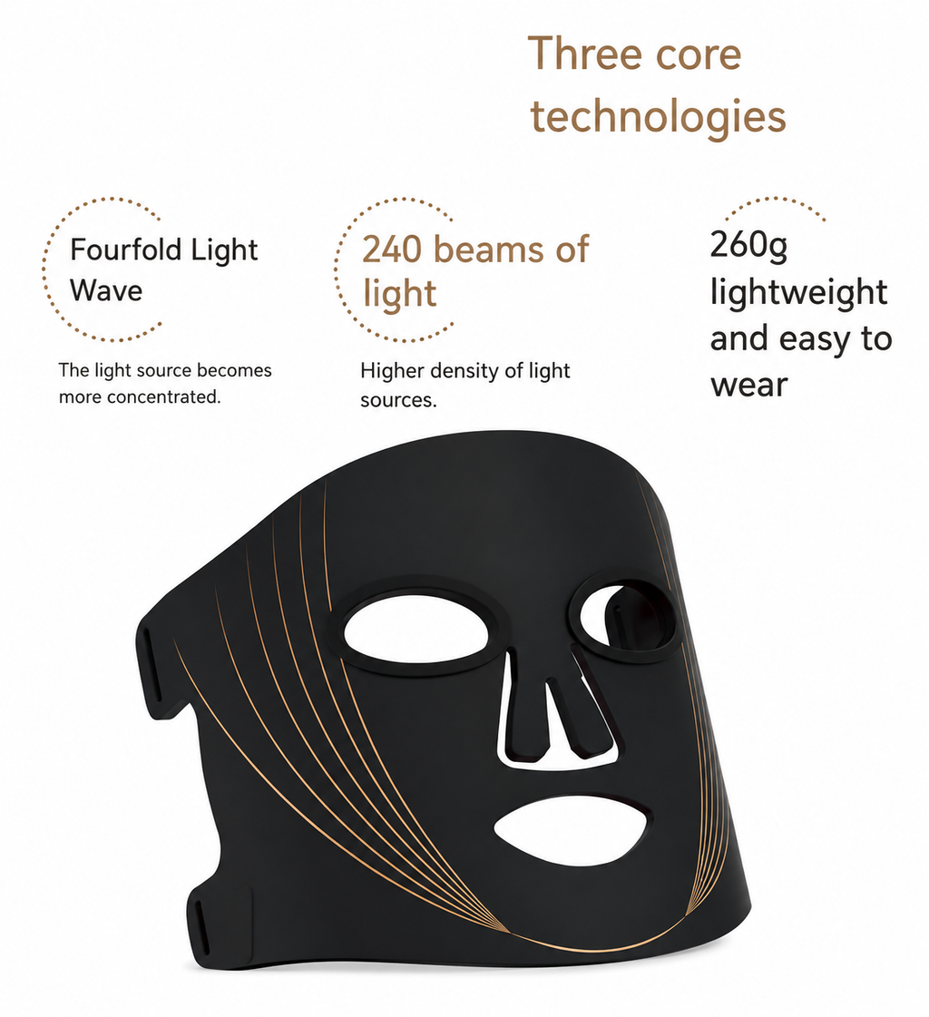 Elarion LED Silicone Photon Face Mask — Full-Face Light Therapy Treatment