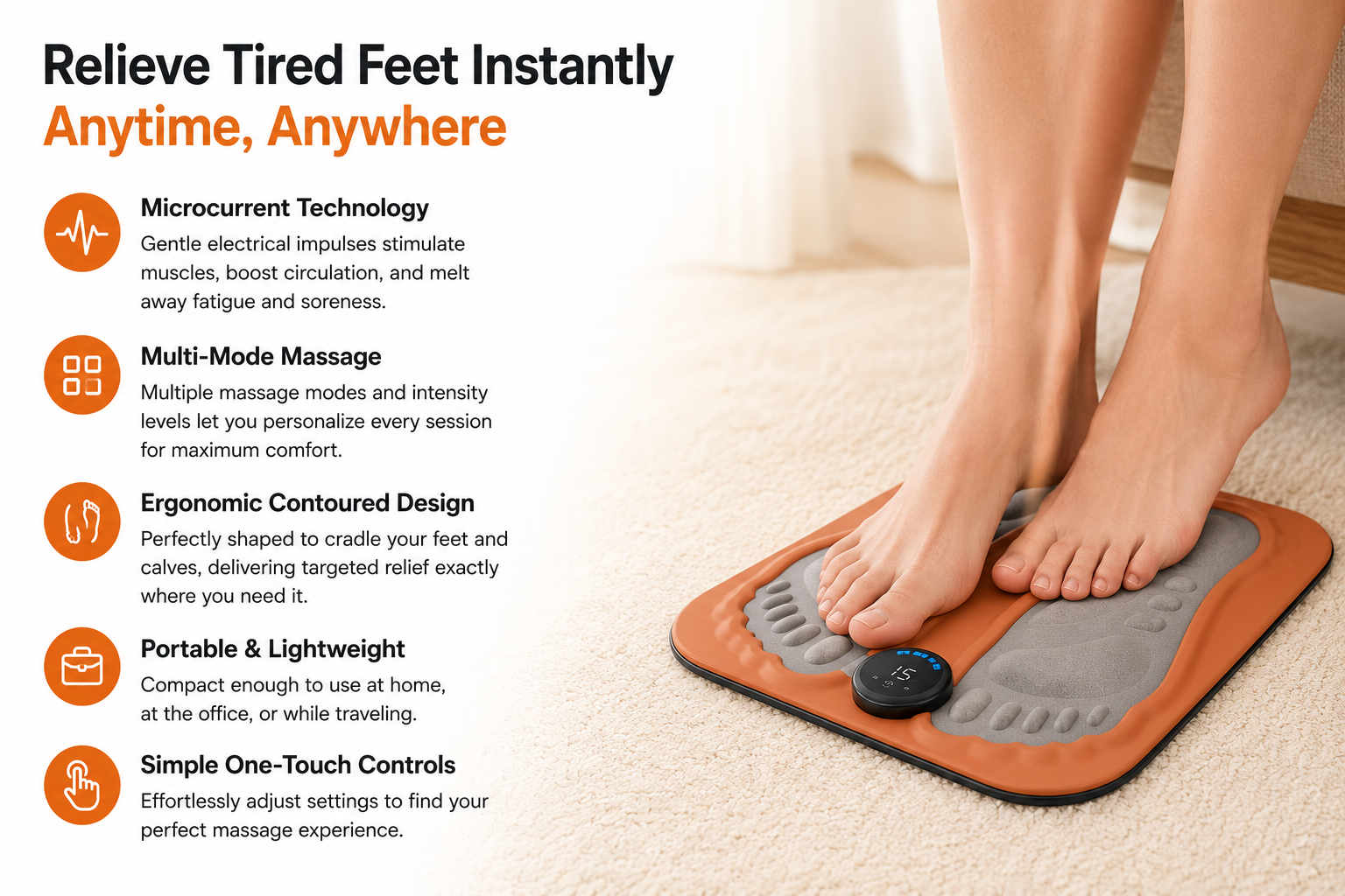 Elarion Deep Kneading Foot Massager — Shiatsu Relief for Tired Feet
