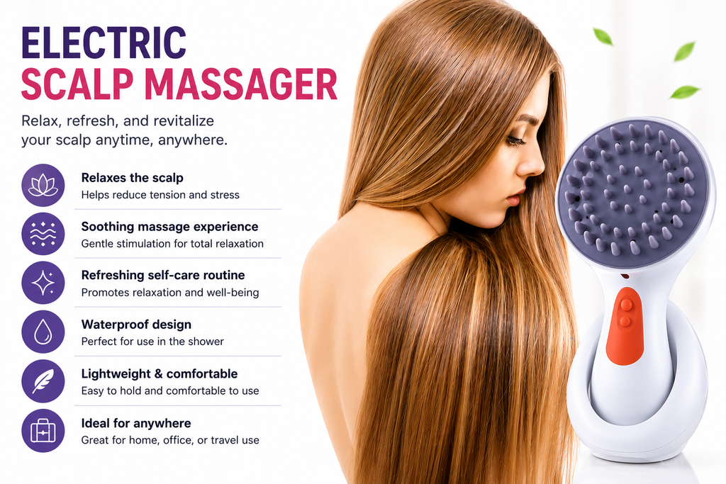 Elarion Electric Scalp Massager — Waterproof Hair & Head Care