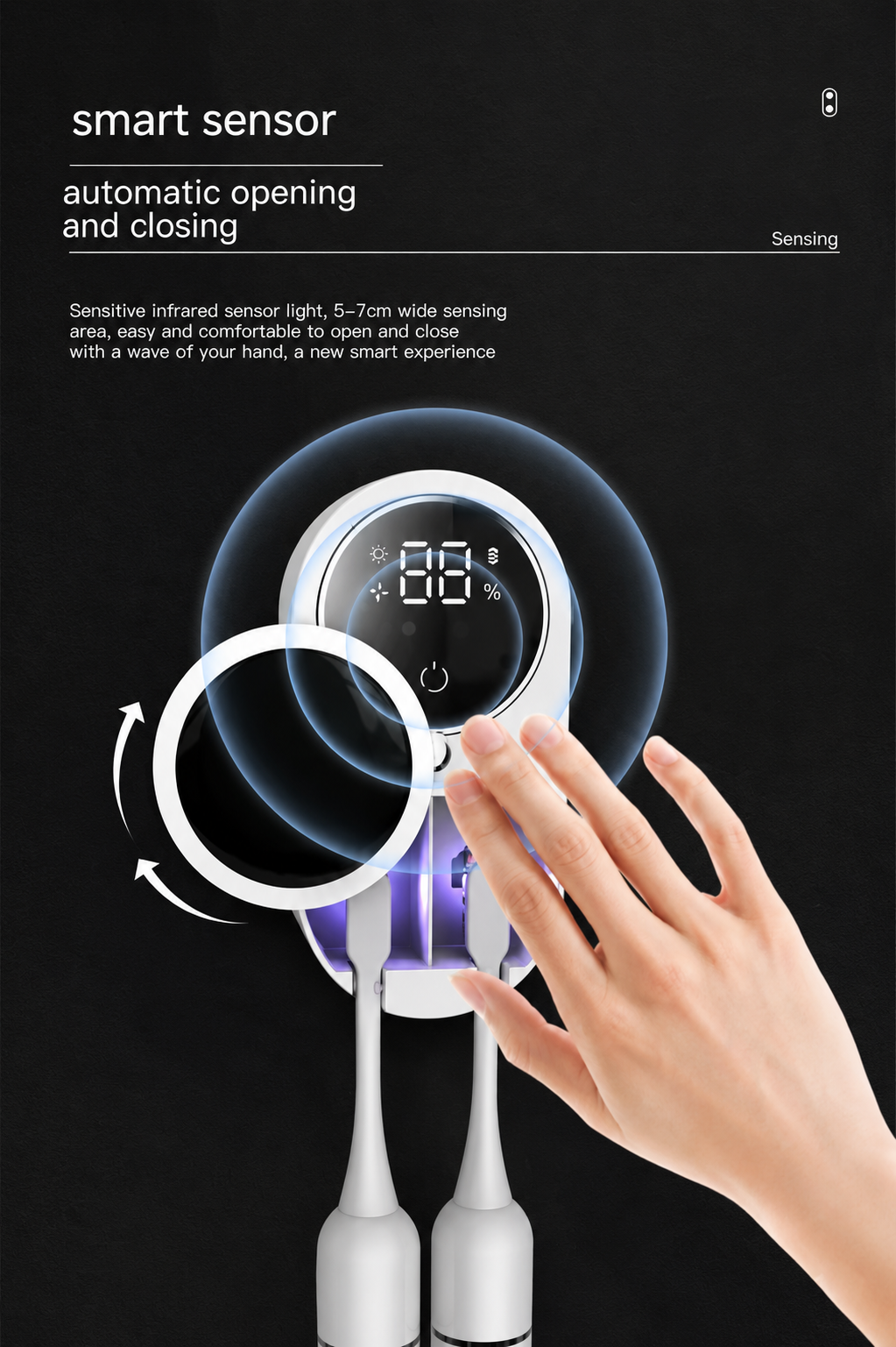 Elarion Germ Guard UV Toothbrush Sanitizer — 99.9% Bacteria Elimination