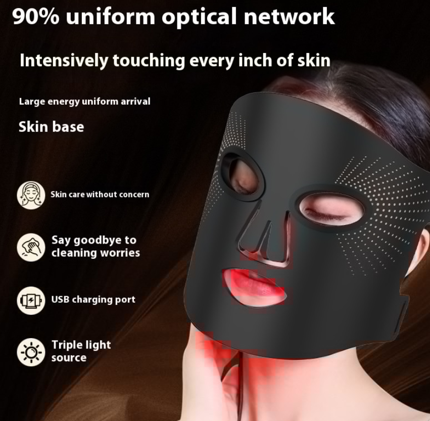 Elarion LED Silicone Photon Face Mask — Full-Face Light Therapy Treatment