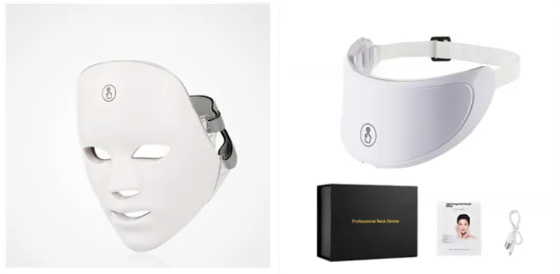 Elarion 7-Color LED Light Therapy Face Mask & Roller Set