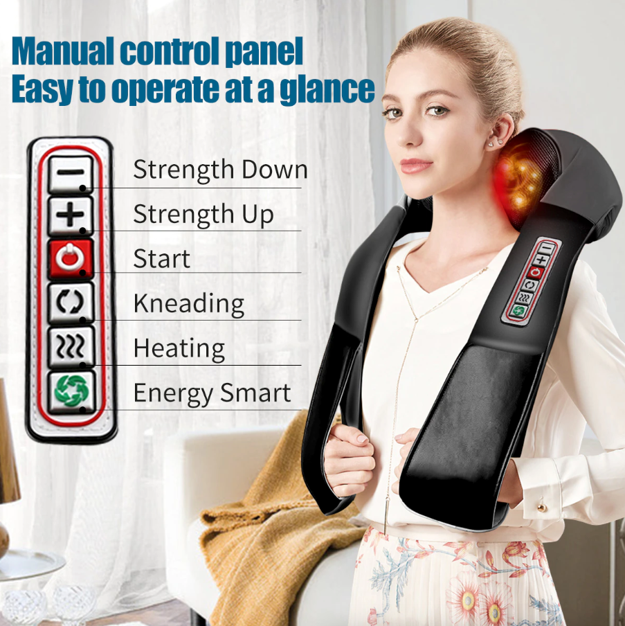 Elarion Deep Relief Shiatsu Neck & Shoulder Massager — Heat Therapy