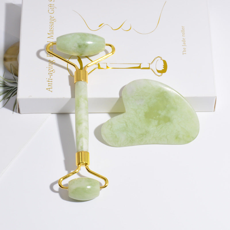 Elarion SculptGlow Jade Roller & Gua Sha Set — Face Sculpting & Lymphatic Drainage